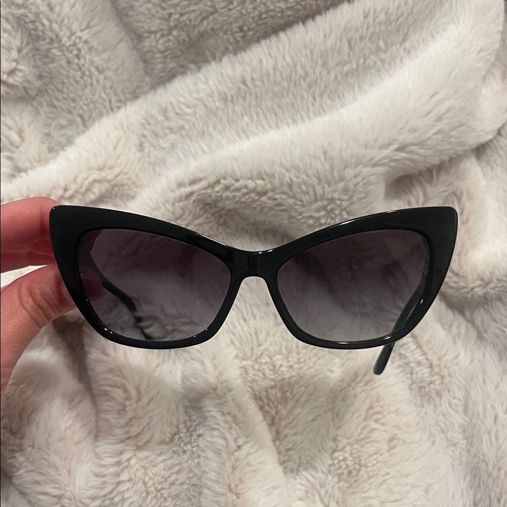 Dolce & Gabbana Black Cat-Eye Sunglasses